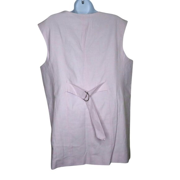 Topshop Womens Light Pink Button-Front Vest Pockets Adjustable Back Size US 6 - Picture 4 of 11